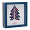 6" Navy Christmas Tree Sentiments Tabletop Décor Set
